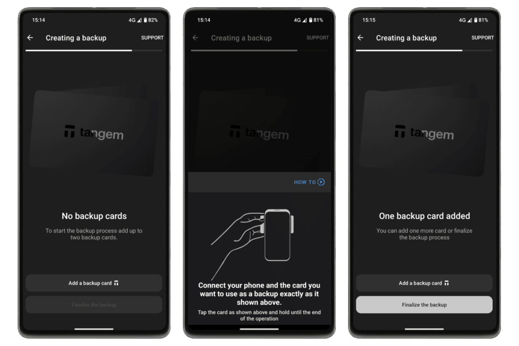 Création de carte de sauvegarde