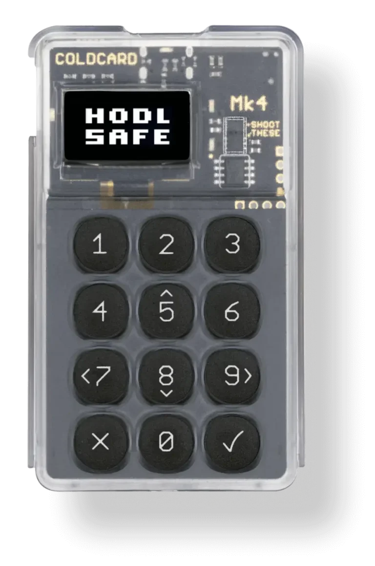 Design calculatrice du Coldcard Mk4